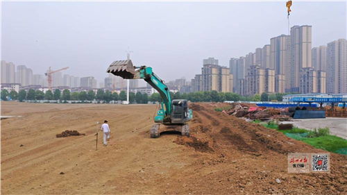 荆州市沙北新区水系工程建设施工如火如荼